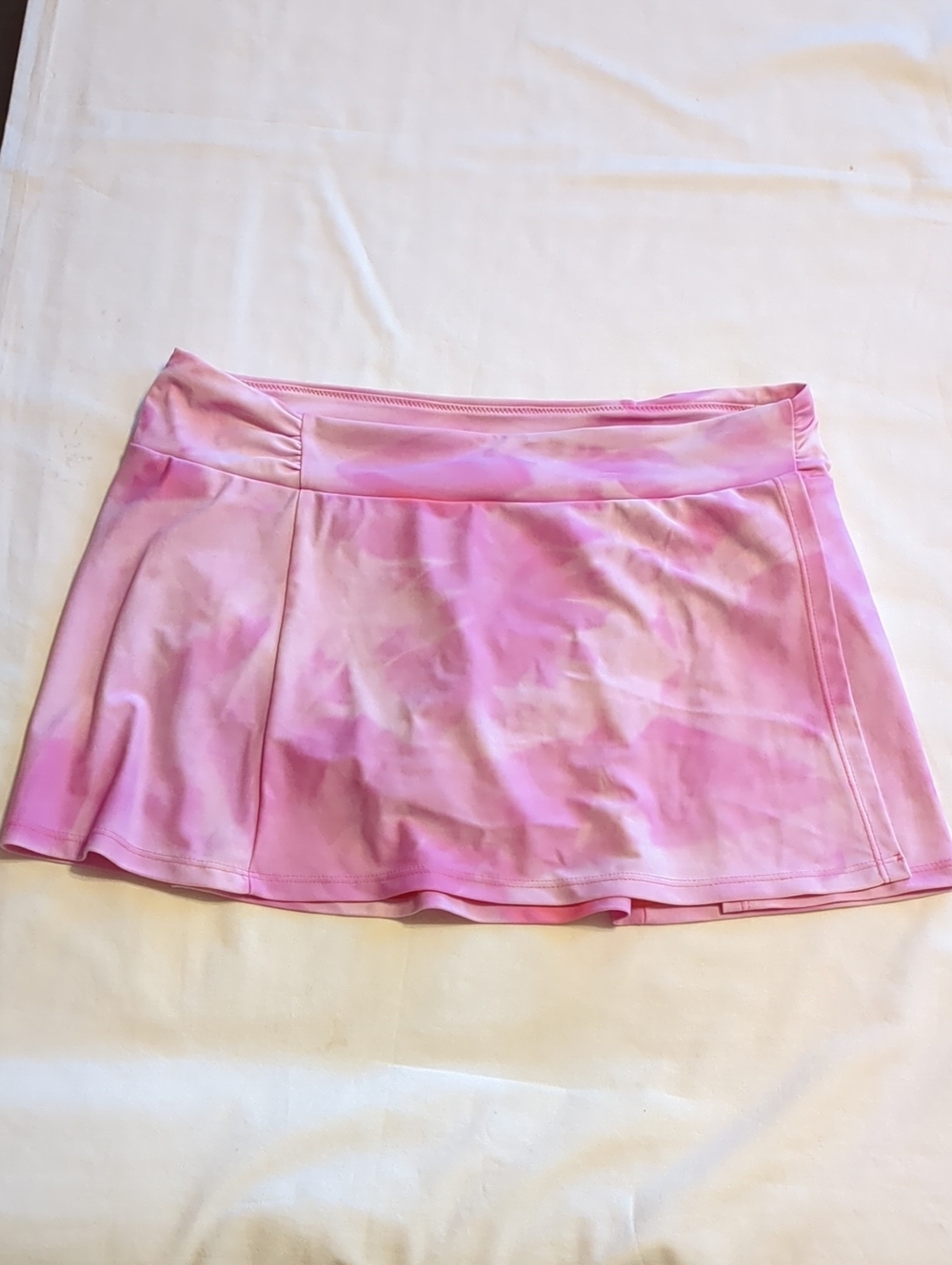 Cabana Life Pink/White Slit Swim Skirt 11"  UPF 50+ Size M